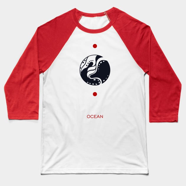 Ocean Baseball T-Shirt by masha